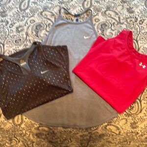 Nike and Under Armour Active Tank Tops-Size S and XS